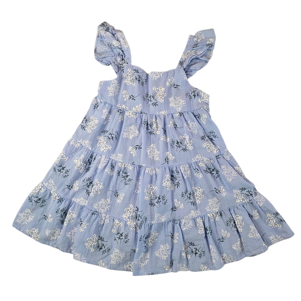 Girls 4T Spring Summer Sleeveless Dress Bundle 3PC Floral Cotton Easter Sundress - Picture 6 of 12